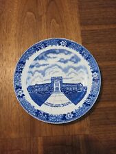 PURDUE UNIVERSITY early 1900s Blue Transferware Plate by STAFFORDSHIRE 6.75
