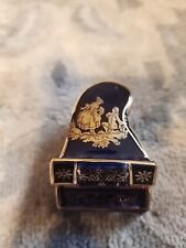 Limoges France Cobalt Blue And Gold Piano Trinket Box picture