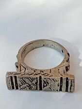 EXTREMELY VERY RARE ANCIENT ROMAN STERLING BRONZE RING VINTAGE INTAGLIO STUNNING picture
