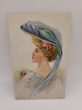 Postcard Pretty Lady Greeting Card 1908 picture