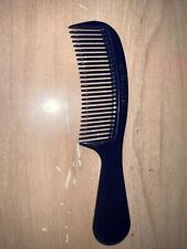 VINTAGE ESTEE LAUDER Curved Hair Comb NAVY BLUE RETRO 70s Style LOOK 6 INCH picture
