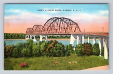 Bismarck ND- North Dakota, Liberty Memorial Bridge, Antique, Vintage Postcard picture