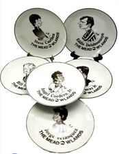 Set Of 6 Retired Jockeys Caricatures Collector Plates Meadowlands Belcrest 1983 picture