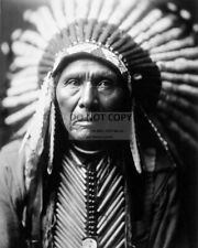 CHIEF THREE HORSES BY EDWARD S. CURTIS LAKOTA SIOUX WARRIOR - 8X10 PHOTO (RT794) picture