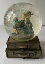 Kim Anderson's Forever Young Snowglobe Snowdome 2 Figures on Luggage Item #6221 picture