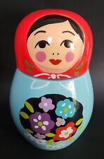 World Market Ceramic Girl Nesting Doll Cookie Jar picture