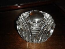 Antique Tiffany & Co. LARGE  Crystal & Sterling Silver Inkwell picture