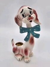 Icice Import Vintage Hand Painted Anthropomorphic Dog Planter Figurine Pink picture