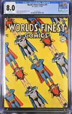 1948 World's Finest Comics 37 CGC 8.0 Batman Robin Superman Pattern Cover picture
