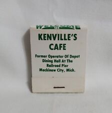 Vintage Kenville's Cafe Restaurant Matchbook Mackinaw City MI Advertising Full picture