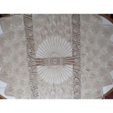 Vintage Handmade Doily Pattern Round Table Cloth Crochet Diameter 54 inches picture