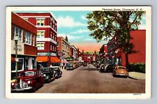 Claremont NH-New Hampshire, Pleasant Street, Antique, Vintage c1949 Postcard picture