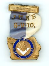 June 8-10, 1920 Iowa Masonic Grand Lodge, 77th Annual Communication Badge picture
