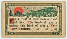 c.1905 Vintage Christmas Postcard Holly Bethlehem Lovely Poem, St. Louis picture