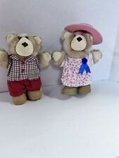 Vintage  Furskins Hattie Bear and boy Bear mini  Bear Doll Wendy's 1986 7” picture