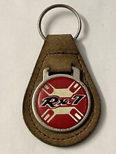 ORIGINAL🇺🇸 1970s VINTAGE MAZDA ”RX-7” LEATHER/METAL KEYCHAIN FOB👀LQQK👀 picture