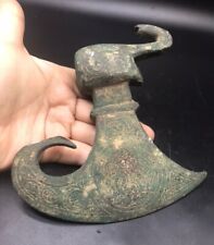 Rare Antique Ghandhara Civiliztion ELPHANT ANIMAL Bronze Axe Wiht Great Craveing picture