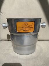 Vintage Veuve Clicquot Ponsardin Champagne Aluminum Bucket - Made in France picture