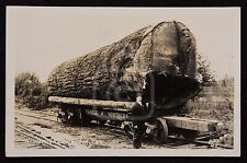 Cool RPPC of Massive Log on Train Car. Washington. C. 1930's Norther Pacific  picture
