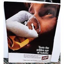 1969 Schlitz Beer Golden Age Vintage Print Ad Original picture