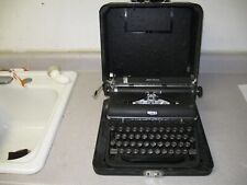 Vintage Black Royal Quiet DeLuxe Typewriter in Black Case - Needs Oiled picture