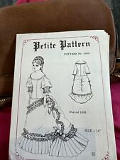 Uncut 1880s Victorian Gown Doll Petite Pattern 14” Doll #4006 picture