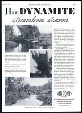 1935 Du Pont dynamite Pequest River New Jersey photo vintage print ad picture