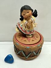 Friends Of A Feather Native American Trinket Box Harmony 4” Enesco 1995 #171778 picture