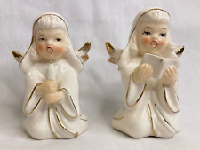 VINTAGE RELCO BEAUTIFUL SINGING ANGELS CHRISTMAS SALT AND PEPPER SHAKERS picture