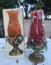 Vintage Hurricane Classic Candle & Holder 8.5 Inches NOS Original Box Packaging picture