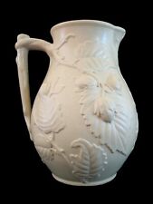 Victorian 'Drabware' Pitcher with Embossed Strawberries - U.K. - 19th Century picture