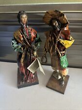 Vintage Ku Kul Kan A Mano Paper Mache Mexican Folk Art Figurines 2 Pieces picture