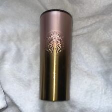 Starbucks Fall 2020 Rose Gold Ombre Stainless Steel Venti Tumbler Cracked Lid picture
