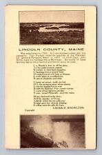 Lincoln County ME-Maine, Scenic Views, Poem, Antique, Vintage Postcard picture