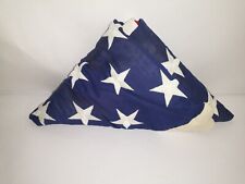 Vintage Best American Flag Valley Forge USA Embroidered 58 x 110 Cotton Bunting picture