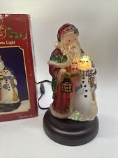OLD WORLD Christmas Merck 2005 Santa Light Lamp Snowman 529751 wBox Best Friends picture