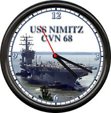 USS Nimitz CVN 68 US Navy Sailor Veteran US Navy Military Ship Sign Wall Clock picture