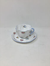 Shelley Rosebud & Pansy Teacup/Saucer Made in England picture