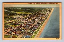 Virginia Beach VA-Virginia, Aerial Of Waterfront, Antique, Vintage Postcard picture