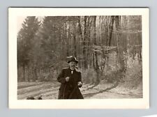 1930s Joyful Man in Forest Vintage Photo 3 1/2