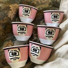 Set of 6 Arabiana Nescafe Collectors Face Espresso Coffee 2'' Cups picture