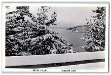 c1940's View Of Aston Villa Muskoka Lake Unposted Vintage RPPC Photo Postcard picture