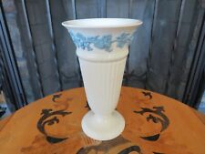Wedgwood Lavender on Cream Queensware Footed Trumpet Grapevine Vase Urn (1952) picture