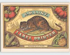Postcard A.M. Lunt, Label Printer, Boston, Massachusetts picture