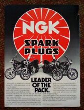 1981 NGK Spark Plugs Motorcyle Print Ad picture