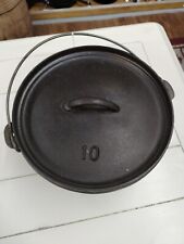 Cast Iron #10 Roaster Pot with Lid & Handle Footed BSR Birmingham Stove & Range picture
