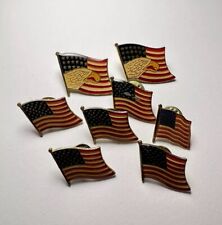 Vintage American Flag Pin Lot Of 8 picture