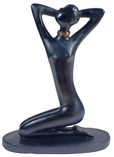 Extremely Rare Alexander Backer Chalkware Nude Black Woman Art Deco Statue MCM picture