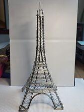 Metal Paris France Souvenir Eiffel Tower Chrome Miniature Statue 14