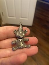 Vintage SPOONTIQUES FIGURINE Birthday TEDDY BEAR PP315 Collectible Pewter picture